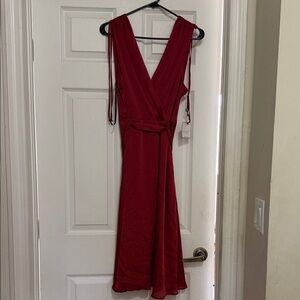 Laundry By Shelli Segal Deep Red Backless Dress